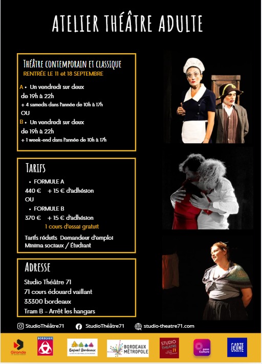 OUVERTURE INSCRIPTION ATELIERS ADULTES